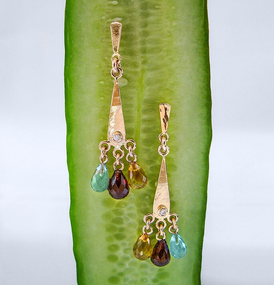 Gemstone Cascade Earrings